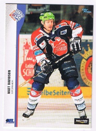 DEL Playerkarte 2005/2006  #264 Matt Davidson Nürnberg Ice Tigers