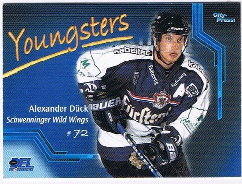 2002/2003 City-Press #281 Alexander Dück – Schwenninger Wild Wings (Youngsters Base Card)