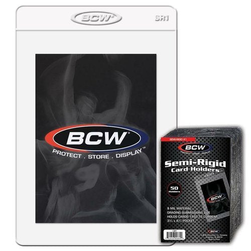 BCW Semi-Rigid #1 Card Holders 50 Stück pro Packung