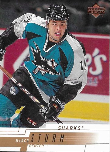 00-01 Upper Deck #377 Marco Sturm San Jose (Base-Card)