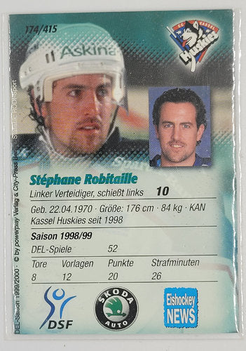 DEL Playerkarte 1999/2000 Stephane Robitaille Kassel Huskies #174