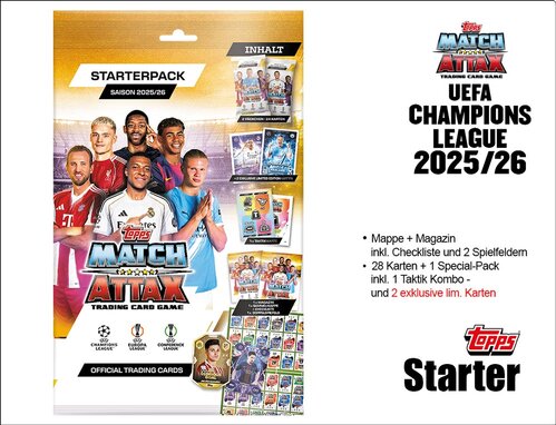 2025-26 Match Attax UEFA Champions League Starter – Sammelmappe & Magazin