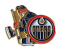 Edmonton Oilers Eishockey-Pin – Spieler mit Logo, 30x25 mm