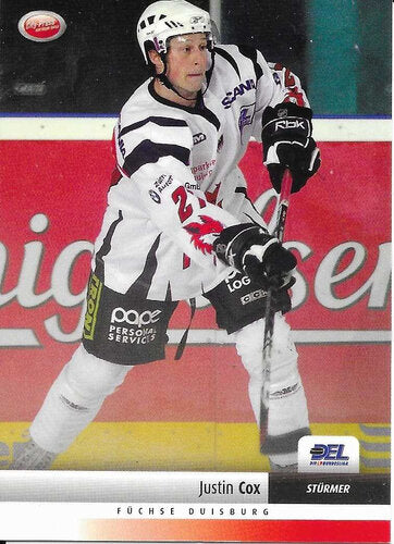 2007-08 Playercards DEL #105 Justin Cox EV Duisburg