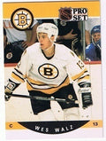 1990-91 Pro Set #589 Wes Walz Boston Bruins (Rookie Card)