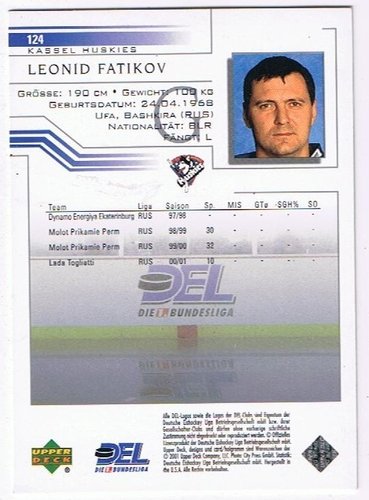 Playerkarte Leonid Fatikov Kassel Huskies
