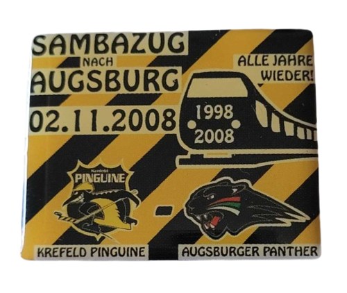 Sambazug nach Augsburg 2008 Eishockey Pin – Krefeld & Panther Fanpin