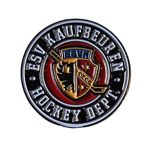 Eishockeypin ESVK Kaufbeuren Hockey Dept – Rund 25 mm, Offizieller Fanartikel