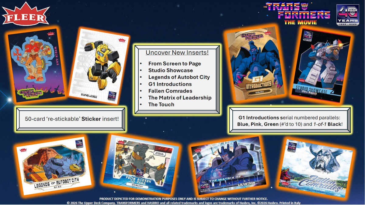 Fleer The Transformers: The Movie 40th Anniversary Hobby Box (Vorbestellung)