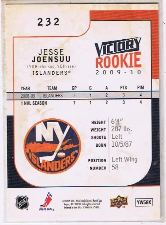 Upper Deck Victory 2009/2010 Jesse Joensuu RC Islanders