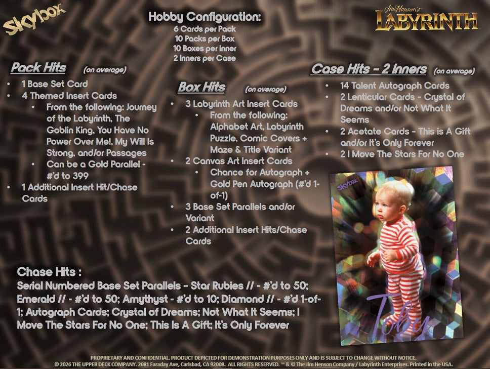 Upper Deck Skybox Labyrinth 40th Anniversary Hobby Box (Vorbestellung)