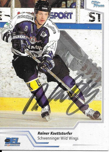 Signierte DEL Playerkarte 2002/03 Rainer Koettstorfer #288 Schwenninger Wild Wings