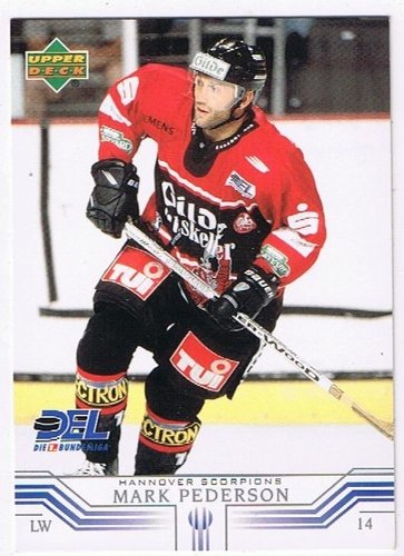 DEL Playerkarte 2001/2002 – Mark Pederson – Hannover Scorpions – Upper Deck #100