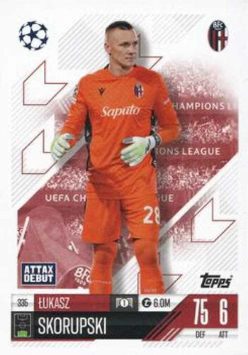 Topps Match Attax 2024/25 #335 Łukasz Skorupski Bologna FC