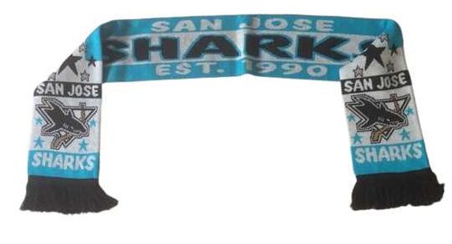 San Jose Sharks Fanschal EST 1990 Hellblau Weiß NHL Schal