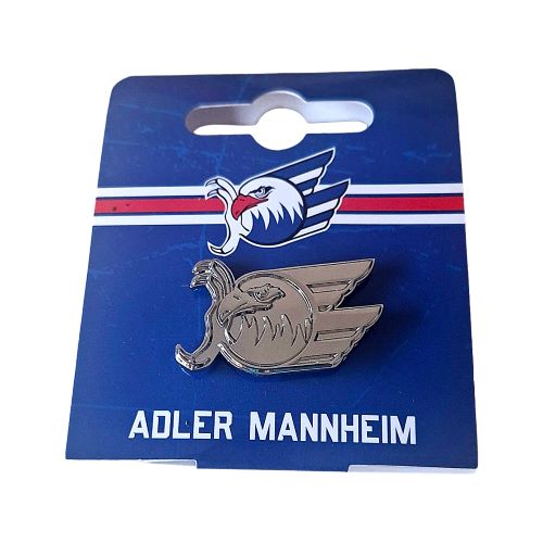 Adler Mannheim Logo Pin Silber offizielle Eishockey Anstecknadel Metall Praegung Fanartikel