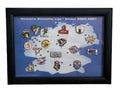DEL Pin Rahmen 2000/2001 mit 16 Vereinspins und DEL Logo