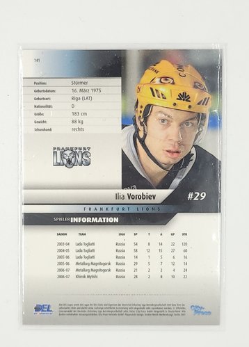 2007/2008 City-Press #141 Ilja Vorobiev – Frankfurt Lions (Base Card)