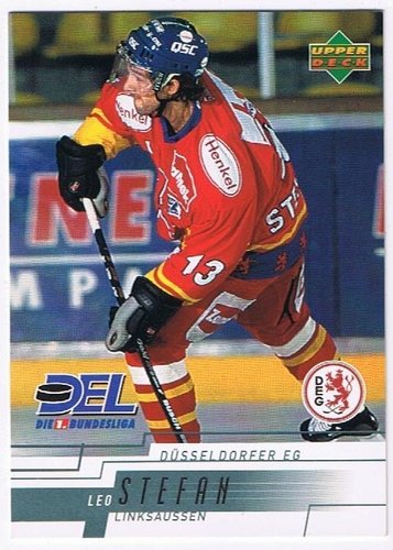 DEL Playerkarte 2000/2001 Leo Stefan #54 Düsseldorfer EG Upper Deck