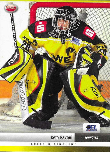 Playerkarte 2007/2008 #216 – Reto Pavoni – Krefeld Pinguine – DEL Goalie