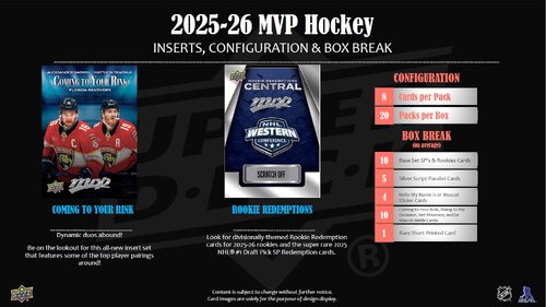 2025-26 Upper Deck NHL MVP Hobby Box – Eishockey Sammelkarten
