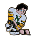 Eishockeypin Minnesota North Stars Spieler mit Butterflyverschluss