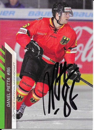 DEL 2013/14 #618 Daniel Pietta Nationalteam – signiert