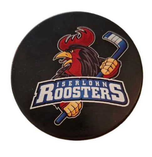 Iserlohn Roosters Eishockeypuck Logo Sammlerauflösung Original Puck