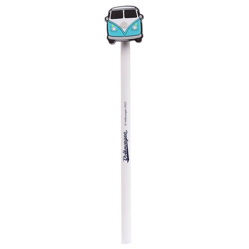 VW T1 Caravan Bleistift-Set mit PVC-Stopper – 4 Stück