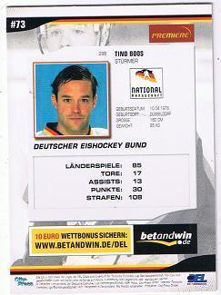 Tino Boss DEL Playerkarte 2005/06 – Deutsche Nationalmannschaft, Nr. 298