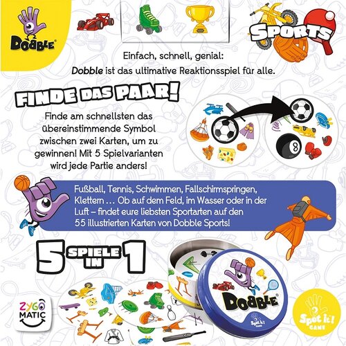 Dobble Sports DE – Reaktionsspiel mit Sportmotiven