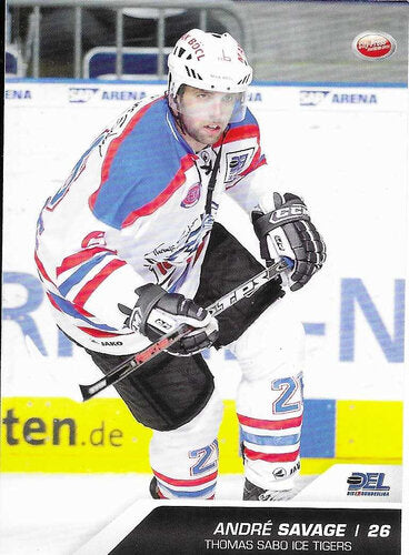 DEL Playerkarte Saison 2009/2010 – Andre Savage – Thomas Sabo Ice Tigers – City Press – Nr. 360