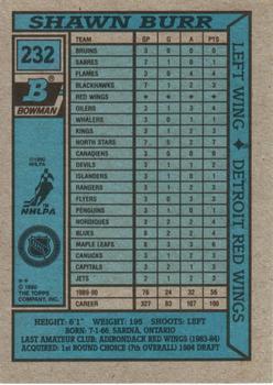 1990-91 Bowman #232 Shawn Burr Detroit Red Wings