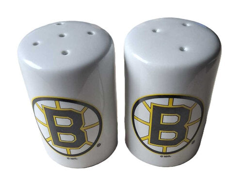 Salz- und Pfefferstreuer mit Logo Boston Bruins, Keramik, Gummiverschluss 60x40 mm