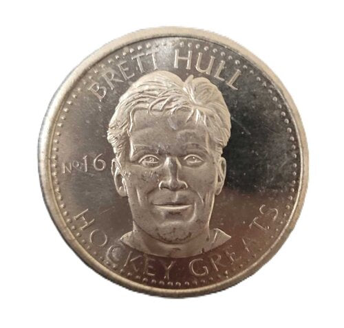 1996/1997 Hockey Greats Coins #10 Brett Hull - St. Louis Blues