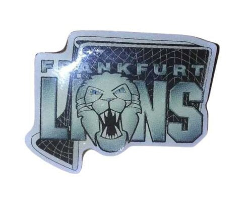 Eishockeypin „Tor und Schriftzug Frankfurt Lions“ – DEL Fanartikel mit Butterfly-Verschluss