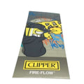 Gelb-schwarzer Clipper Fire-Flow Aufkleber mit gelber Sprayer-Figur und Graffiti-Motiv