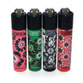 Clipper Micro Feuerzeugset Flowers 4er-Set mit verschiedenen Blumenmotiven
