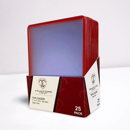 Collectors Concept Toploader 3x4 Zoll 35pt in Rot als 25er Packung für Sammelkarten