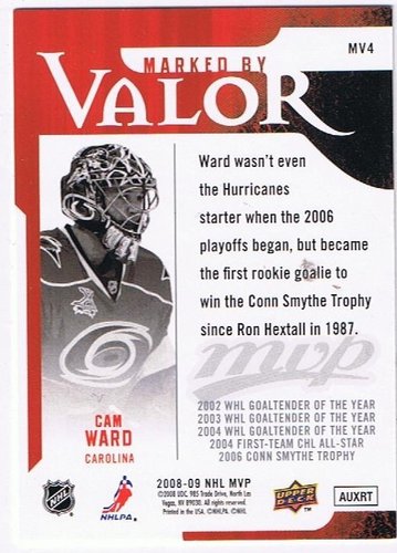 Upper Deck MVP 2008/2009 Cam Ward Carolina
