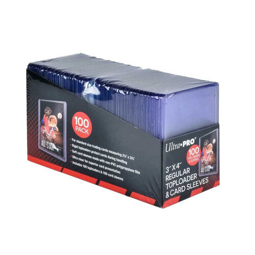 Ultra PRO Toploader & Soft Sleeves Set – 100 Stück für Standardkarten 63,5 x 88,9 mm