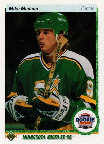 1990/1991 Upper Deck #346 Mike Modano – All-Rookie Team (Rookie Card)
