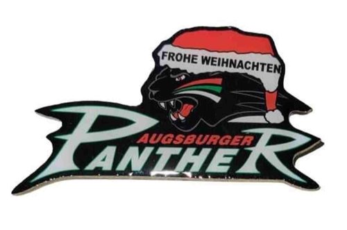 Augsburger Panther Weihnachtspin – Eishockey Fanpin mit Weihnachtsmütze