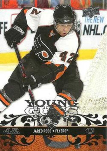 Jared Ross 2008-09 Upper Deck #233 Young Guns RC Flyers Karte
