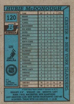 1990-91 Bowman #120 Hubie McDonough New York Islanders (Rookie Card)