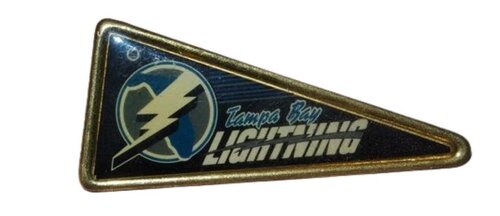 Eishockeypin der Tampa Bay Lightning mit Wimpeldesign und Logo