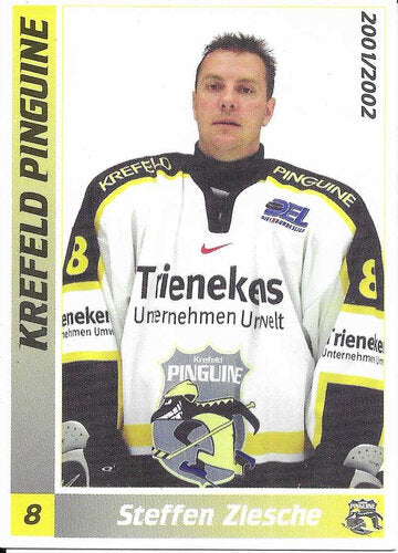 Autogrammkarte Steffen Ziesche – Krefeld Pinguine 2001/2002 (70x90)