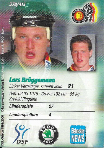 Playerkarte 1999/2000 #378 Lars Brüggemann Deutsche Nationalmannschaft