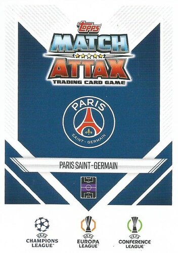 2024-25 Topps Match Attax #162 Manuel Ugarte – PSG 1st Edition