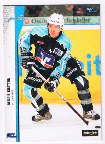 DEL Playerkarte 2005/06 Benoit Gratton #104 – Hamburg Freezers Sammlerkarte Eishockey